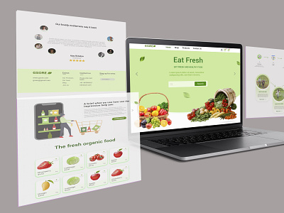 Veg. food landing page graphic design