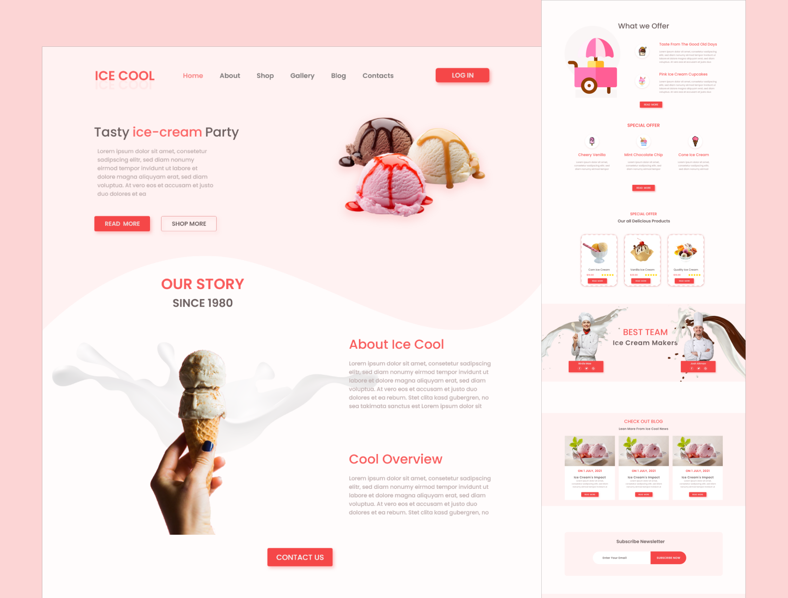 Ice-Cream Landing Page By PRIYANKA BALONI On Dribbble