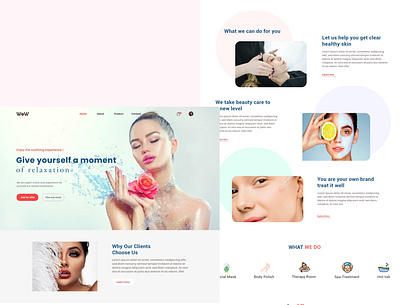 SPA Landing Page beauty design graphic design spa ui