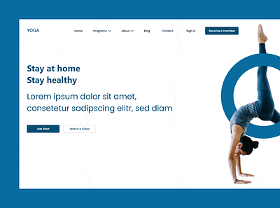 YOGA LANDING PAGE dailychallenge dailyui design landing page ui