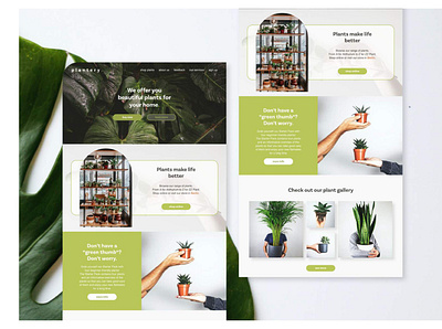 Conceptual Design Online Plant Shop adobexd branding dailyui design ecommerce graphic design inspiration interface landing landingpage online shopping online store overlay page plant product shop ui webdesign website