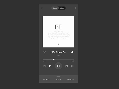 Music Player (Youtube Music Replication) ui