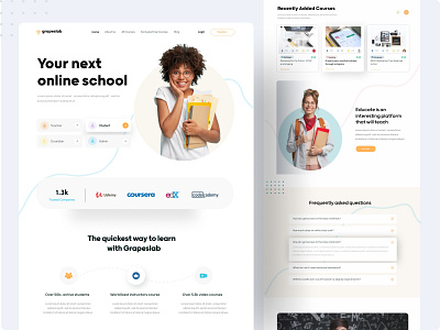 E-Learning Landing Page(Grapeslab Replication ) ui