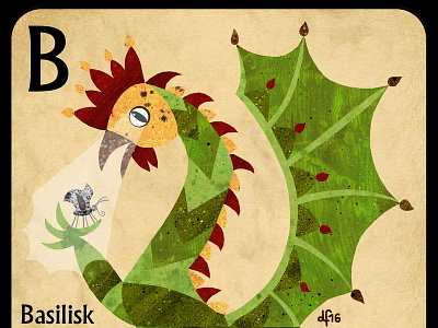 Basilisk card game illustration mythical creature mythology playing cards