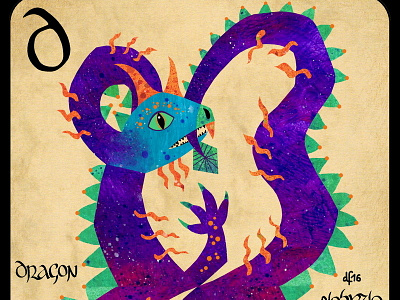 Dragon card game illustration mythical creature. beast mythology playing card