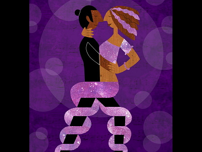 Tangled Tango argentinian couple dance dancing hot illustration love tango