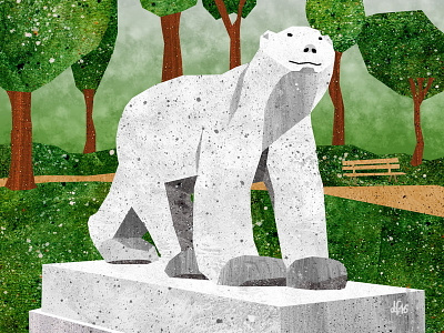 Ours blanc by Pompon dijon france françois pompon illustration polar bear sculpture