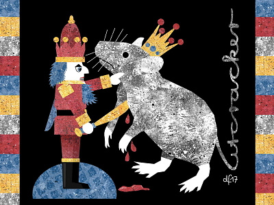 Nutcracker & Mouse King ballet blood fairy tale illustration killing mouse nutcracker tschaikowsky
