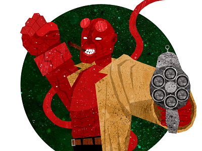 Hellboy alphabet comic fantasy illustration monster