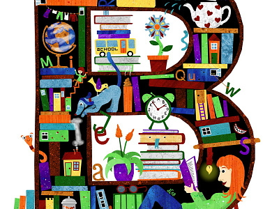 B is for Books alphabet books illustration literacy literature reading world day