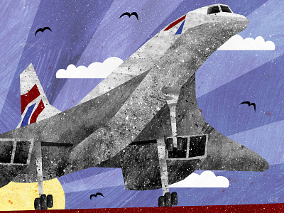 Aerospace aeroplane aerospace airfield airplane airport bristol concorde illustration illustration art museum plane