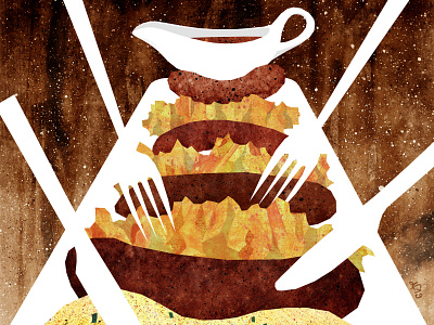 Clifton Sausage bristol clifton food food illustration gravy illustration illustration art sausage sausages