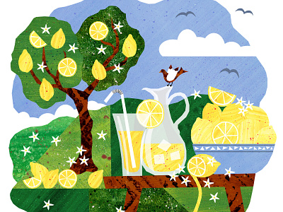 If Life Gives You Lemons beverage beverages drink food food drink food and beverage food and drink food illustration fresh illustrated illustrated food illustration illustration art juice lemon lemonade lemons summer