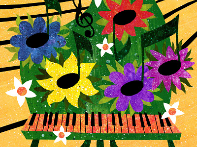 Happy Piano concert happy illustration illustration design illustrations music musical notes piano