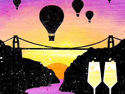 Up up and away! bridge bristol flight holidays hot air balloon hot air balloons illustration illustration art illustration design illustrations vacancies
