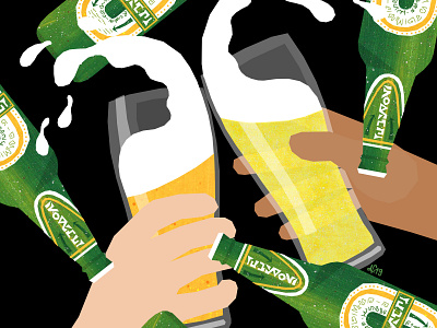 Cheers! beer beverage illustration