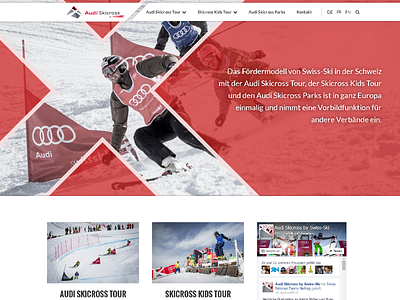 Audiskicross freeski freestyle ski skicross swissski ui ux ux design webdesign