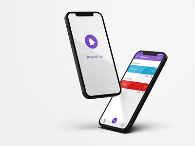 Reminder app :- Remind me graphic design ui