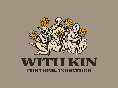 With Kin - Further Together art behance brand design brand identity branded branding color creative design digital digital illustration dribbblers graphic design hand drawn illustration illustration art illustrator logo logo designer procreate