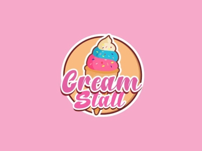 Cream Stall branding custom logo graphic design logo logo design