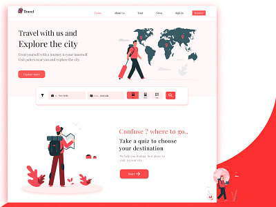 Travel App 3d animation app branding design figma graphic design illustration landing page logo motion graphics travel ui travel web app ui vector webapp