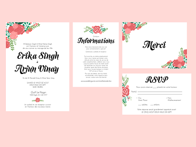 Floral Wedding Invitation client floral invitation summer wedding wedding invitation
