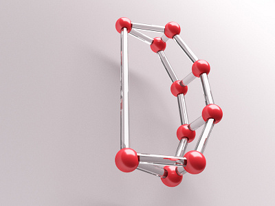 D atoms blender 3d design physics science typography