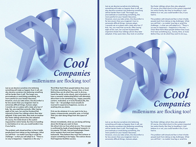 700 Layout 3d typography 700 article blender 3d digital design graphic design ice blue layout magazine street fortune 500 typography