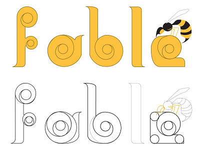 Fable font design digital design fable font design graphic design illustration illustrator type design typography