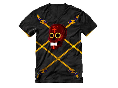 Pharoah Skull Tshirt adobe ai character design digital design egyptian graphic design illustration pharoah skull symbol t shirt design