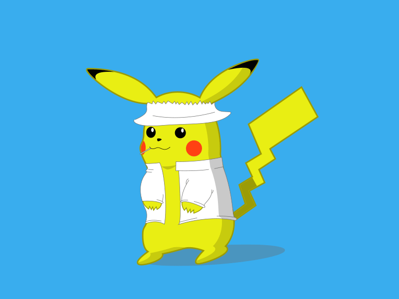 Pikachu adobe animation anime character design digital design digital designer ghetto gif graphic design illustration illustrator interactive design lightning photoshop pikachu pokemon ui ux vector