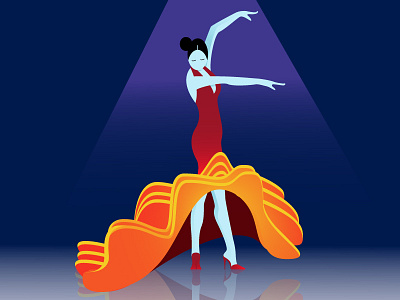 Flamingo Dancer dance digital design flamingo graphic design illustration illustrator ui ux vector