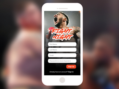 Fight Night branding daily ui digital design illustrator logo ui ux