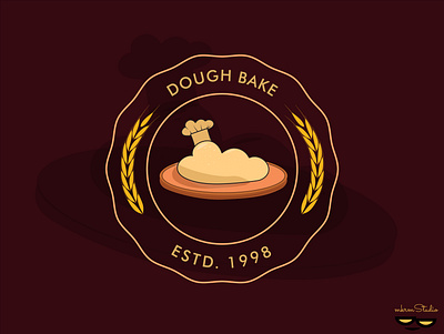 Flat Minimal Emblem Baking logo Design by @mkrmStudio design emblem graphic design illustration logo mascot vector