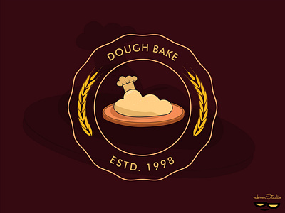 Flat Minimal Emblem Baking logo Design by @mkrmStudio