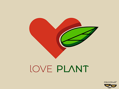 LOVE PLANT logo design by @mkrmStudio branding design graphic design illustration logo logo design vector