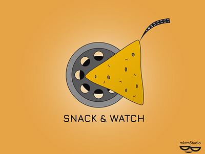 SNACK &WATCH logo design by @mkrmStudio branding design graphic design illustration logo vector