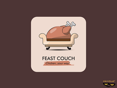 FEAST COUCH logo design by @mkrmStudio