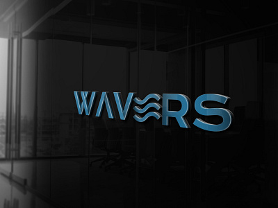 WAVERS 3D Typographic logo design by @mkrmStudio 3d branding design graphic design illustration logo typography vector wavers waves