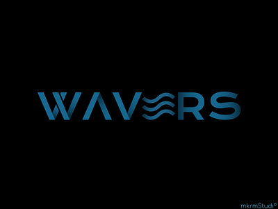 WAVERS Typographic Gradient logo design by @mkrmStudio design graphic design illustration lettering logo typography vector