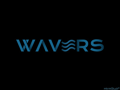 WAVERS Typographic Gradient logo design by @mkrmStudio