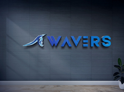 WAVERS 3D Typographic logo design by @mkrmStudio 3d branding design graphic design illustration logo typography vector wavers