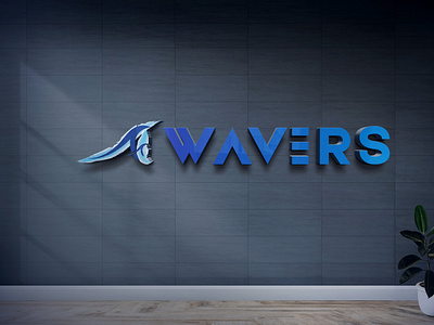 WAVERS 3D Typographic logo design by @mkrmStudio