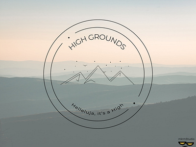 HIGH GROUNDS Emblem logo design by @mkrmStudio