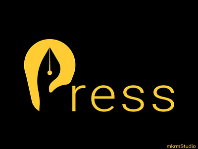 PRESS logo design by @mkrmStudio branding design graphic design illustration logo press typography vector