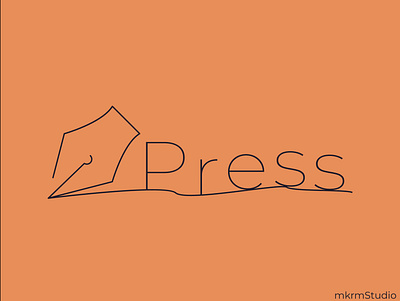 PRESS logo design by @mkrmStudio branding design graphic design illustration logo typography vector