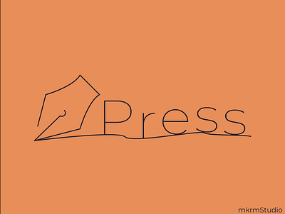 PRESS logo design by @mkrmStudio branding design graphic design illustration logo typography vector