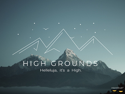 HIGH GROUNDS Minimal logo design by @mkrmStudio design graphic design illustration logo minimal vector