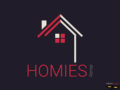 HOMIES RENTAL Minimal logo design by @mkrmStudio design graphic design illustration logo real estate