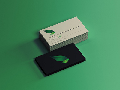 LOGIC LEAF Business card design by @mkrmStudio